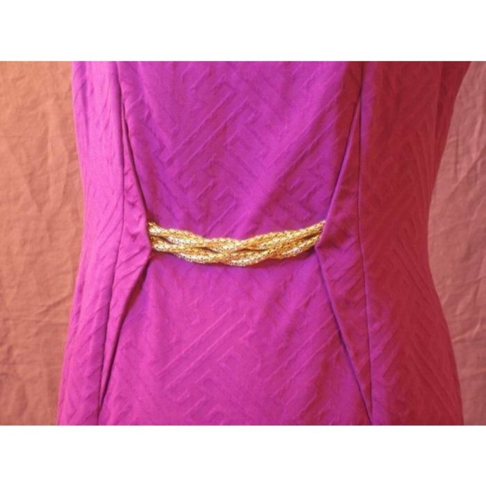 Taylor Jacquard Cotton Magenta  Sheath Dress 8 NEW - Picture 2 of 4